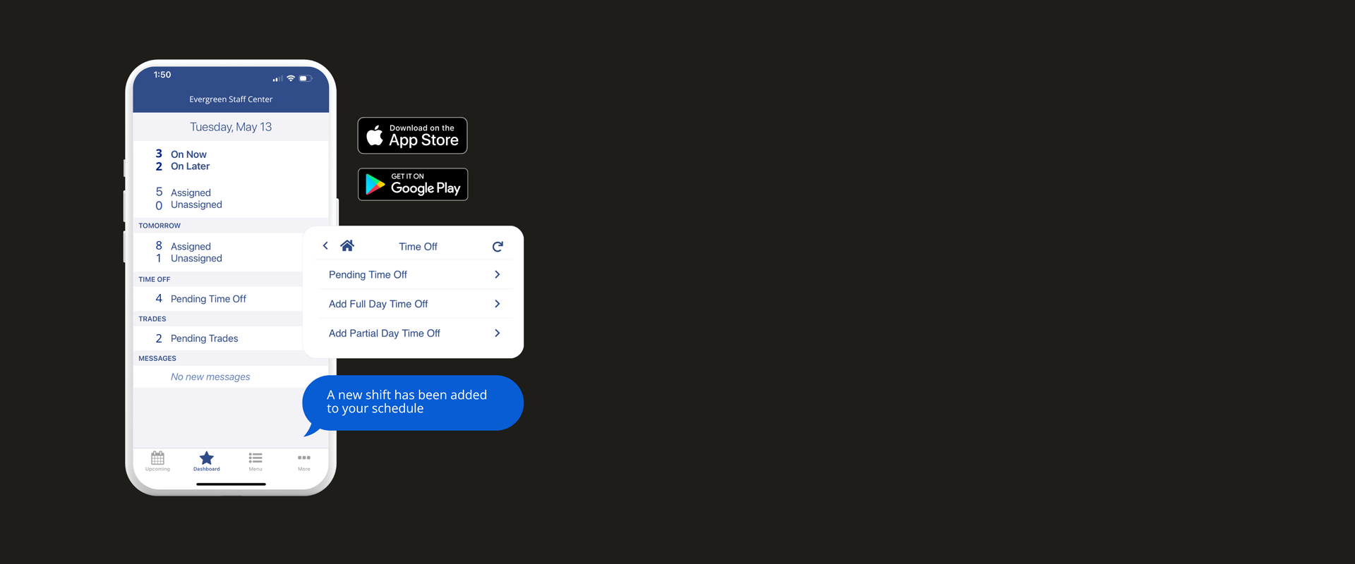 WhenToWork mobile app for employee scheduling